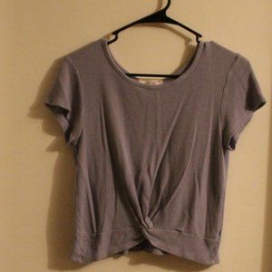 Pink Rose Light Blue Ribbed